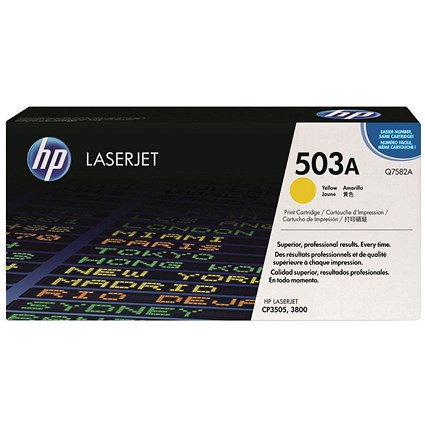 HP 503A Yellow Laser Toner Cartridge HP 503A Yellow Laser Toner Cartridge