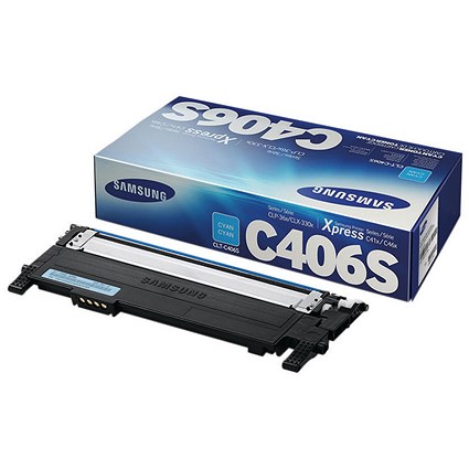 Samsung CLT-C406S Cyan Laser Toner Cartridge