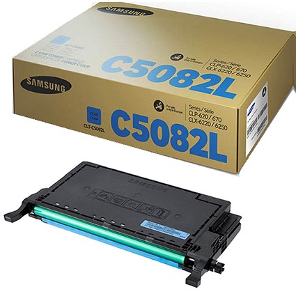 Samsung CLT-C5082L Cyan High Yield Laser Toner Cartridge