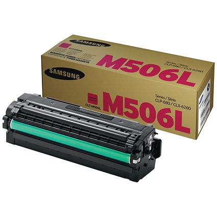 Samsung CLT-M506L Magenta High Yield Laser Toner Cartridge