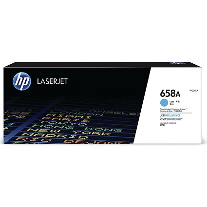 HP 658A Original LaserJet Toner Cartridge Cyan W2001A