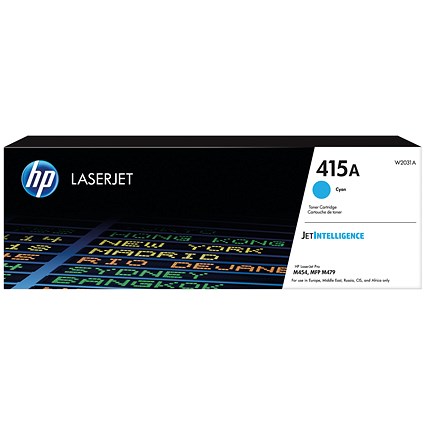 HP 415A Original LaserJet Toner Cartridge Cyan W2031A