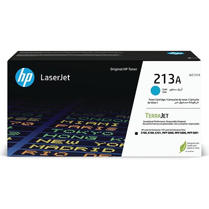 HP 213A Original LaserJet Toner Cartridge Cyan W2131A