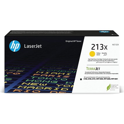 HP 213X Original LaserJet Toner Cartridge High Yield Yellow W2132X