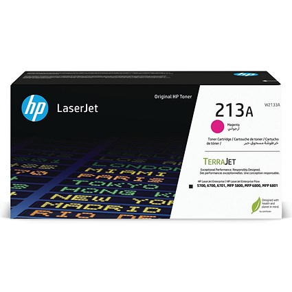 HP 213A Original LaserJet Toner Cartridge Magenta W2133A