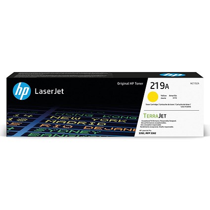 HP 219A Original LaserJet Toner Cartridge Yellow W2192A