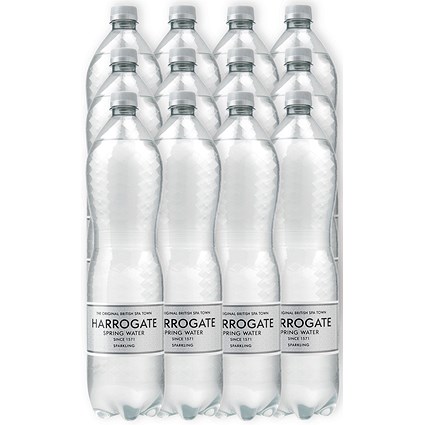 Harrogate Sparkling Water, Plastic Bottles, 1.5 Litres, Pack of 12 Harrogate Sparkling Water, Plastic Bottles, 1.5 Litres, Pack of 12