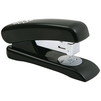 Rapesco Eco Recycled Half Strip Stapler, Capacity 20 Sheets, Black