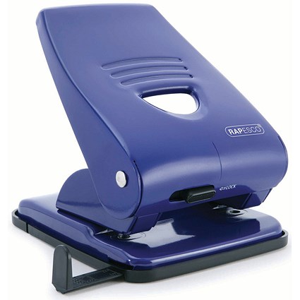 Rapesco 835 2 Hole Punch, Capacity 40 Sheets, Blue Rapesco 835 2 Hole Punch, Capacity 40 Sheets, Blue