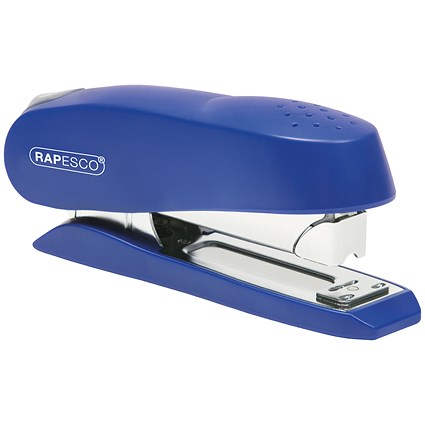 Rapesco Luna Half Strip Stapler, Capacity 50 Sheets, Blue