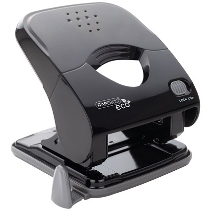 Rapesco ECO X5-30ps Less Effort 2 Hole Punch Black