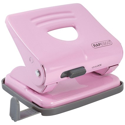 Rapesco 825 2 Hole Metal Punch Capacity 25 Sheets Candy Pink