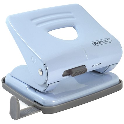 Rapesco 825 2 Hole Metal Punch Capacity 25 Sheets Powder Blue