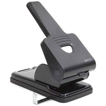 Rapesco 865-P Extra Heavy-duty 2-Hole Punch, Black, Punch capacity: 63 Sheets
