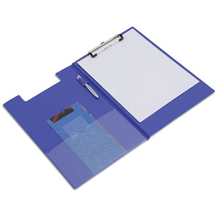 Rapesco Foldover Clipboard, Foolscap, Blue Rapesco Foldover Clipboard, Foolscap, Blue