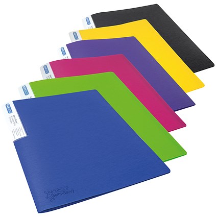Rapesco A4 Germ-Savvy Display Book, 20 Pockets, Assorted, Pack of 6