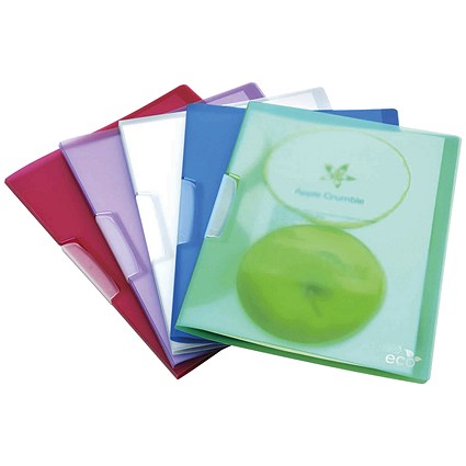 Rapesco Eco PP Pivot Clip File A4 Assorted (Pack of 5)