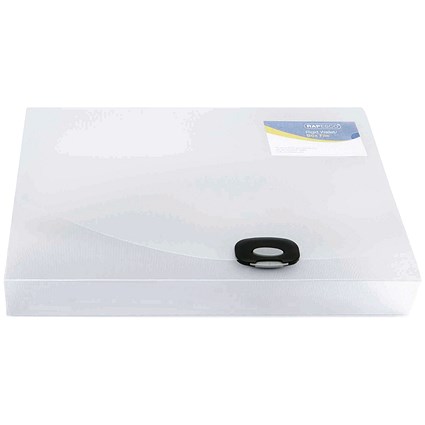 Rapesco Rigid Wallet Document Box, 40mm Spine, A4, Clear