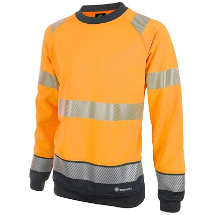 Beeswift High Visibility Two Tone Sweatshirt, Orange & Black, 2XL Beeswift High Visibility Two Tone Sweatshirt, Orange & Black, 2XL
