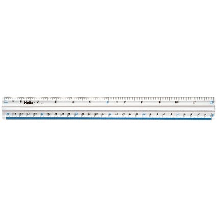 Helix Shatter Resistant Fingergrip Ruler 30cm (Pack of 10)