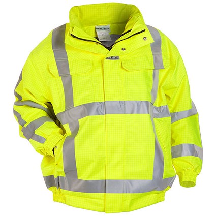 Hydrowear Moers Flame Retardant Anti-Static High Visibility Waterproof Pilot Jacket, Saturn Yellow, XL Hydrowear Moers Flame Retardant Anti-Static High Visibility Waterproof Pilot Jacket, Saturn Yellow, XL