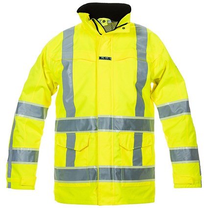 Hydrowear Italie High Visibility Glow In dark Parka, Saturn Yellow, Medium