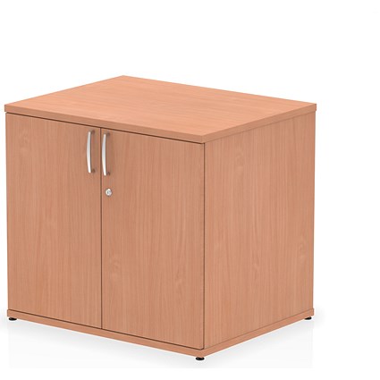 Impulse Desk High Cupboard, 1 Shelf, 730mm High, Beech