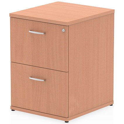 Impulse Foolscap Filing Cabinet 2 Drawer Beech Paperstone