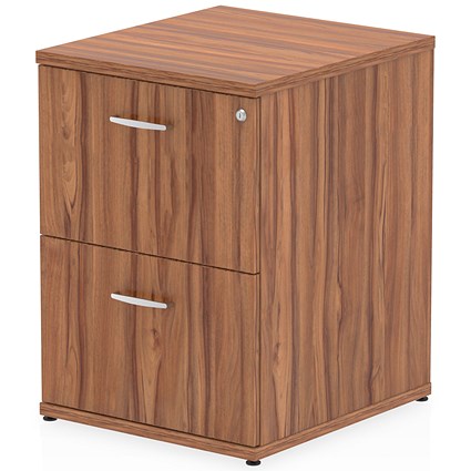 Impulse Foolscap Filing Cabinet, 2 Drawer, Walnut