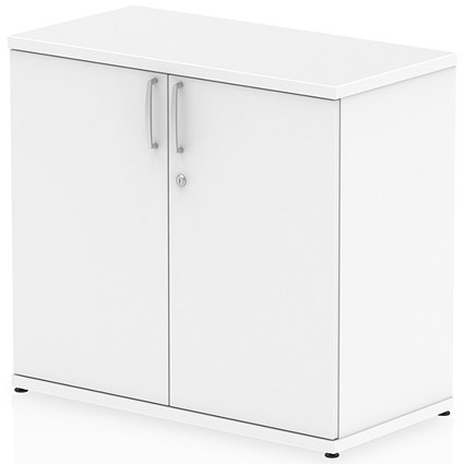 Impulse Desk High Cupboard, 1 Shelf, 730mm High, White