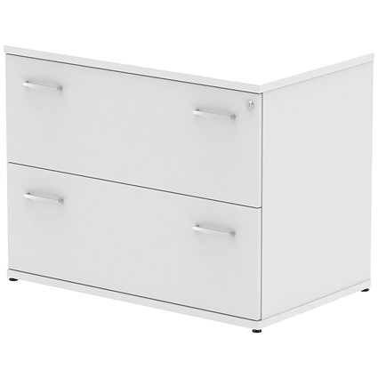 Impulse 2-Drawer Side Filer - White