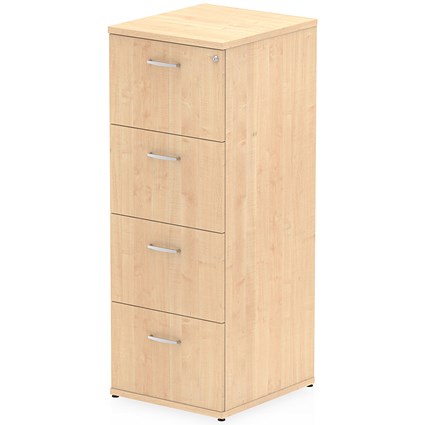 Impulse Foolscap Filing Cabinet, 4 Drawer, Maple