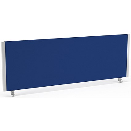 Impulse Evolve Desk Screen, 1200x400mm, Silver Frame, Blue
