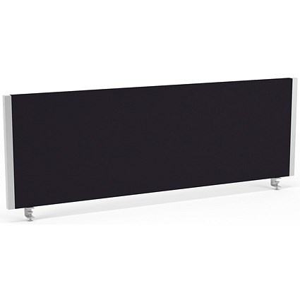 Impulse Evolve Desk Screen, 1200x400mm, Silver Frame, Black
