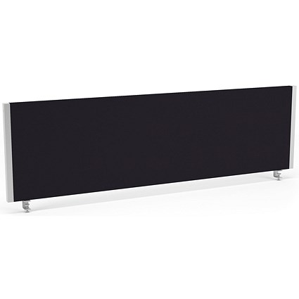 Impulse Evolve Desk Screen, 1400x400mm, Silver Frame, Black