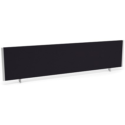 Impulse Evolve Desk Screen, 1800x400mm, Silver Frame, Black