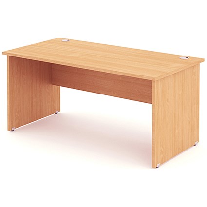 Impulse Panel End Desk, 1200mm Wide, Beech, Installed