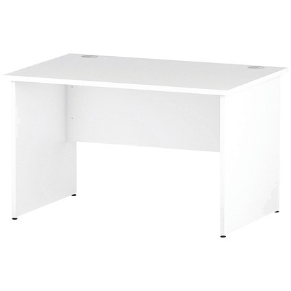 Impulse 1200mm Rectangular Desk, Panel End Leg, White