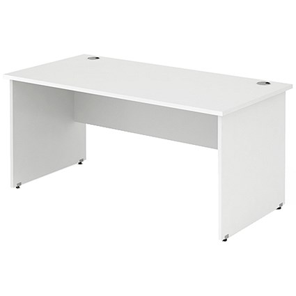 Impulse Panel End Desk, 1200mm Wide, White, Installed