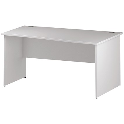 Impulse Panel End Wave Desk, Right Hand, 1600mm Wide, White