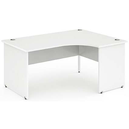 Impulse Panel End Corner Desk / Right Hand / 1400mm Wide / White