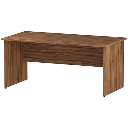 Impulse 1600mm Rectangular Desk, Panel End Leg, Walnut Impulse 1600mm Rectangular Desk, Panel End Leg, Walnut