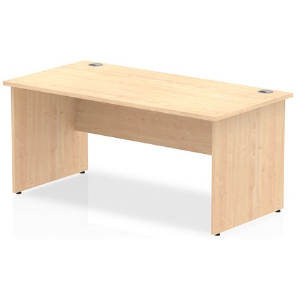 Impulse 1400mm Rectangular Desk, Panel End Leg, Maple