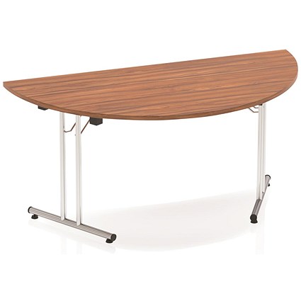 Impulse Semi-circular Folding Table, 1600mm, Walnut