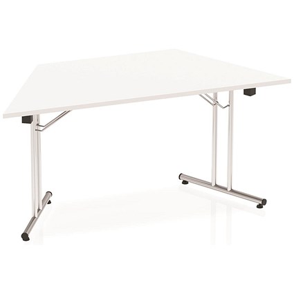 Impulse Trapezoidal Folding Table, 1600mm, White