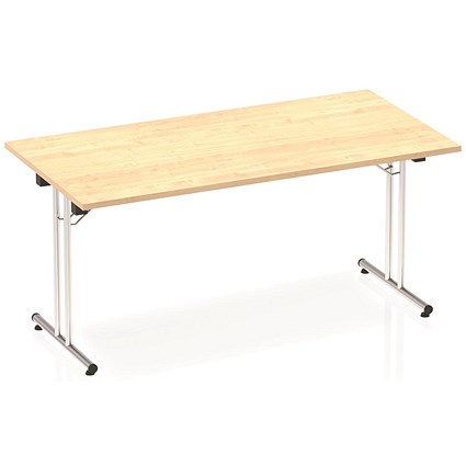 Impulse Rectangular Folding Table, 1600mm, Maple