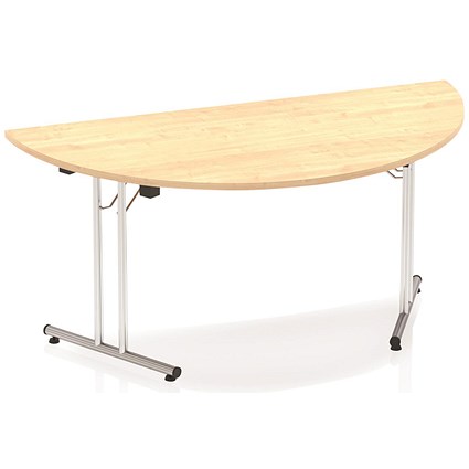 Impulse Semi-circular Folding Table, 1600mm, Maple