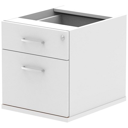 Impulse Fixed 2 Drawer Pedestal, White