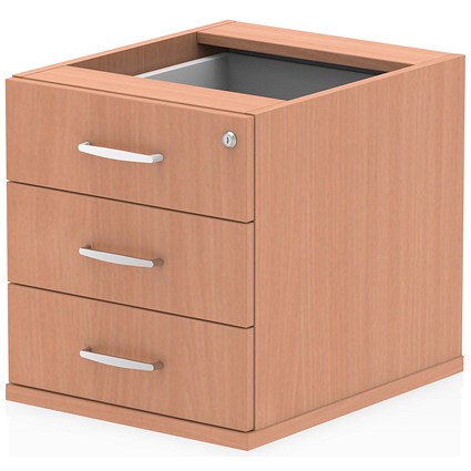 Impulse Fixed 3 Drawer Pedestal, Beech