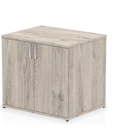 Impulse Desk High Cupboard, 1 Shelf, 730mm High, Grey Oak Impulse Desk High Cupboard, 1 Shelf, 730mm High, Grey Oak